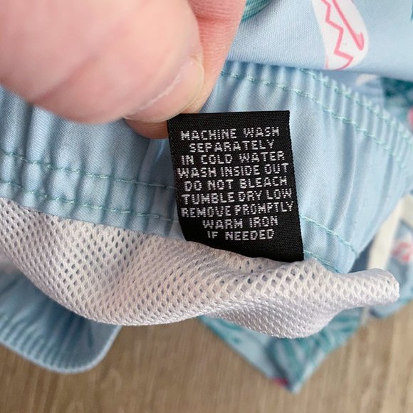 Carbon Men’s Pink & Blue Flamingo Board Shorts, Swim Trunks, Medium - Picture 4 of 6